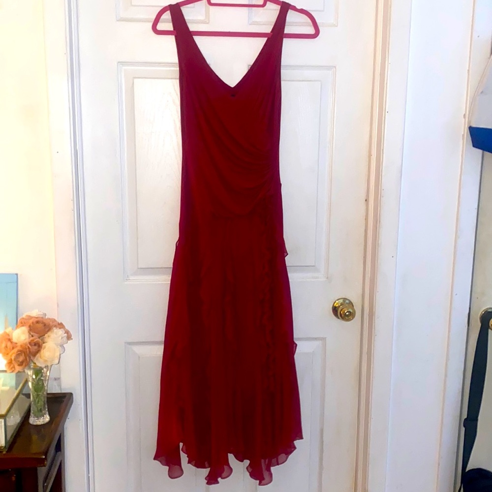 BCBG gorgeous red handkerchief dress. Size M